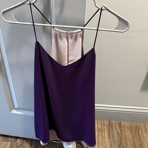 Express Purple Reversible Blouse Tank Top